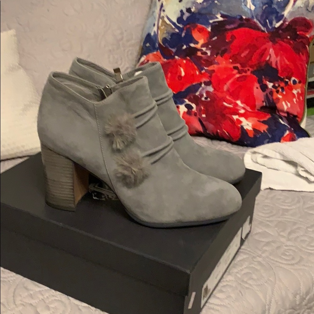 Grey Suede booties